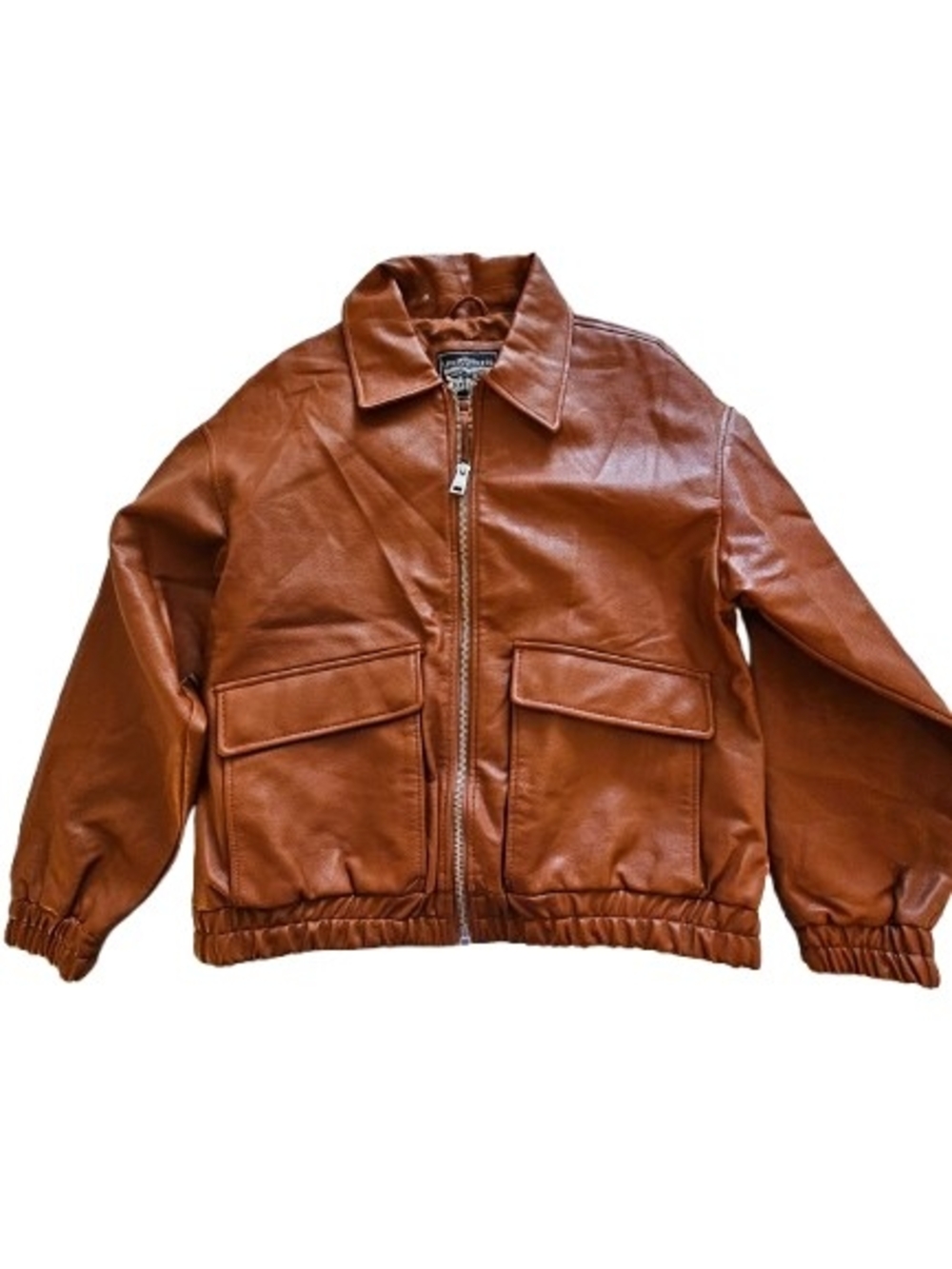 Levi's‎ Brown Leather-Look Bomber Jacket